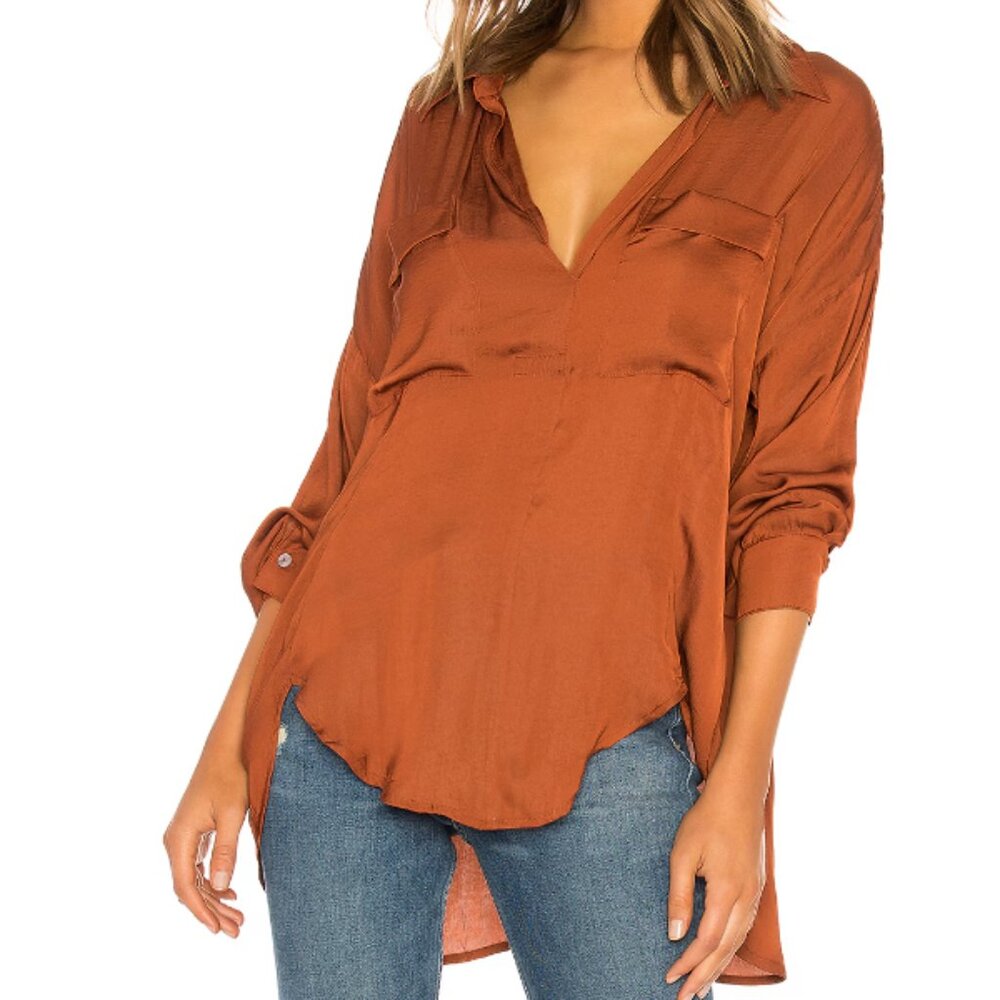 Free People “Starry Dreams” Pullover Blouse • Large • Cozy Knit